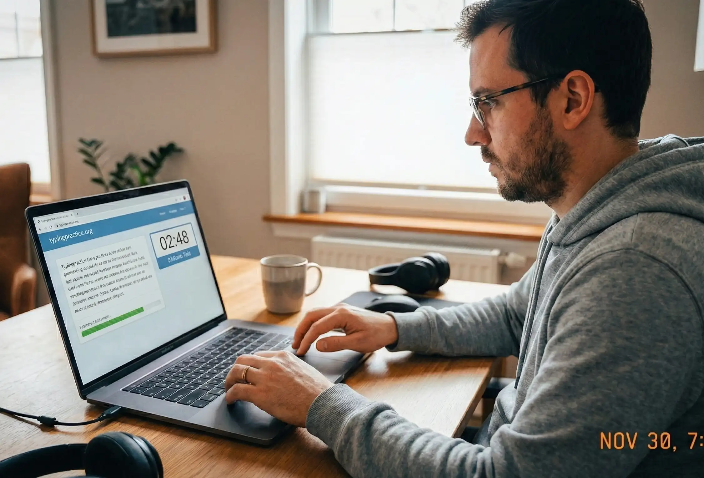 three minutes typing test