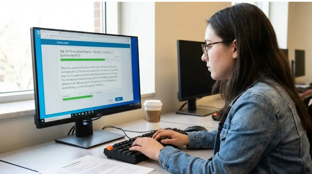 Typing Punctuation Drill (. , ?)